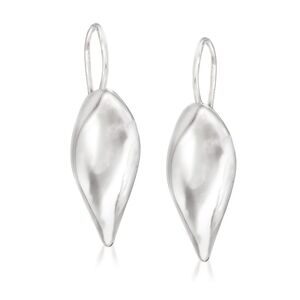 Sterling Silver Twisted Oval Drop Earring